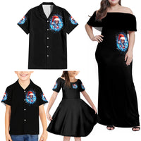 Skull Santa Girl Family Matching Off Shoulder Maxi Dress and Hawaiian Shirt Iam A Sweet Girl But If You Piss Me Off, I Alway Full Of Crazy - Wonder Print Shop
