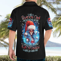 Skull Santa Girl Hawaiian Shirt Iam A Sweet Girl But If You Piss Me Off, I Alway Full Of Crazy - Wonder Print Shop
