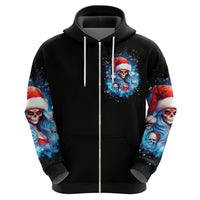 Skull Santa Girl Hoodie Iam A Sweet Girl But If You Piss Me Off, I Alway Full Of Crazy - Wonder Print Shop