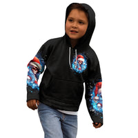 Skull Santa Girl Kid Hoodie Iam A Sweet Girl But If You Piss Me Off, I Alway Full Of Crazy - Wonder Print Shop