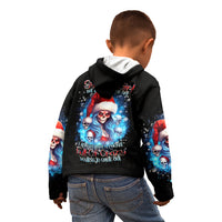 Skull Santa Girl Kid Hoodie Iam A Sweet Girl But If You Piss Me Off, I Alway Full Of Crazy - Wonder Print Shop
