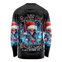 Skull Santa Girl Long Sleeve Shirt Iam A Sweet Girl But If You Piss Me Off, I Alway Full Of Crazy - Wonder Print Shop