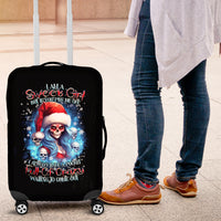 Skull Santa Girl Luggage Cover Iam A Sweet Girl But If You Piss Me Off, I Alway Full Of Crazy - Wonder Print Shop