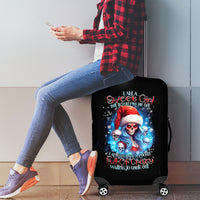 Skull Santa Girl Luggage Cover Iam A Sweet Girl But If You Piss Me Off, I Alway Full Of Crazy - Wonder Print Shop