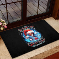 Skull Santa Girl Rubber Doormat Iam A Sweet Girl But If You Piss Me Off, I Alway Full Of Crazy - Wonder Print Shop