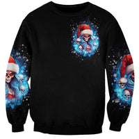 Skull Santa Girl Sweatshirt Iam A Sweet Girl But If You Piss Me Off, I Alway Full Of Crazy - Wonder Print Shop