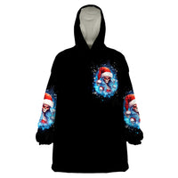 Skull Santa Girl Wearable Blanket Hoodie Iam A Sweet Girl But If You Piss Me Off, I Alway Full Of Crazy - Wonder Print Shop