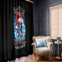 Skull Santa Girl Window Curtain Iam A Sweet Girl But If You Piss Me Off, I Alway Full Of Crazy - Wonder Print Shop