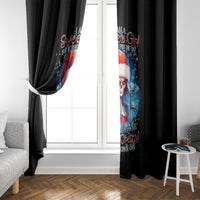 Skull Santa Girl Window Curtain Iam A Sweet Girl But If You Piss Me Off, I Alway Full Of Crazy - Wonder Print Shop