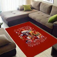 Skeleton Santa Claus Area Rug I'm Just Here For The Ho Ho Ho - Wonder Print Shop