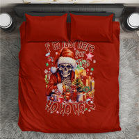 Skeleton Santa Claus Bedding Set I'm Just Here For The Ho Ho Ho - Wonder Print Shop