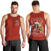 Skeleton Santa Claus Men Tank Top I'm Just Here For The Ho Ho Ho - Wonder Print Shop
