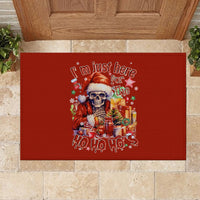 Skeleton Santa Claus Rubber Doormat I'm Just Here For The Ho Ho Ho - Wonder Print Shop