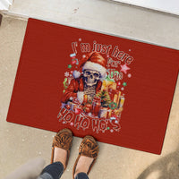 Skeleton Santa Claus Rubber Doormat I'm Just Here For The Ho Ho Ho - Wonder Print Shop