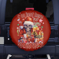 Skeleton Santa Claus Spare Tire Cover I'm Just Here For The Ho Ho Ho - Wonder Print Shop