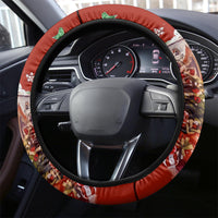 Skeleton Santa Claus Steering Wheel Cover I'm Just Here For The Ho Ho Ho - Wonder Print Shop