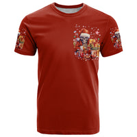 Skeleton Santa Claus T Shirt I'm Just Here For The Ho Ho Ho - Wonder Print Shop