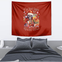 Skeleton Santa Claus Tapestry I'm Just Here For The Ho Ho Ho - Wonder Print Shop