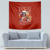 Skeleton Santa Claus Tapestry I'm Just Here For The Ho Ho Ho - Wonder Print Shop