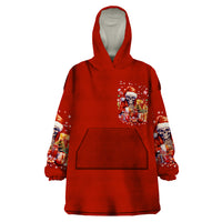 Skeleton Santa Claus Wearable Blanket Hoodie I'm Just Here For The Ho Ho Ho - Wonder Print Shop
