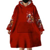 Skeleton Santa Claus Wearable Blanket Hoodie I'm Just Here For The Ho Ho Ho - Wonder Print Shop