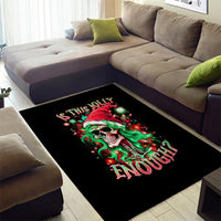 Skull Santa Girl Area Rug Is This Jolly Enough - Wonder Print Shop