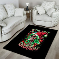 Skull Santa Girl Area Rug Is This Jolly Enough - Wonder Print Shop