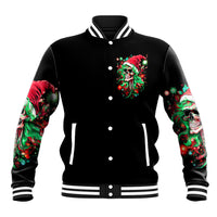 Skull Santa Girl Baseball Jacket Is This Jolly Enough - Wonder Print Shop