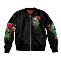 Skull Santa Girl Bomber Jacket Is This Jolly Enough - Wonder Print Shop