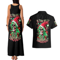 Skull Santa Girl Couples Matching Tank Maxi Dress and Hawaiian Shirt Is This Jolly Enough - Wonder Print Shop