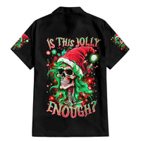 Skull Santa Girl Family Matching Mermaid Dress and Hawaiian Shirt Is This Jolly Enough - Wonder Print Shop