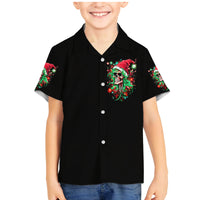 Skull Santa Girl Family Matching Mermaid Dress and Hawaiian Shirt Is This Jolly Enough - Wonder Print Shop