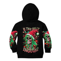 Skull Santa Girl Kid Hoodie Is This Jolly Enough - Wonder Print Shop