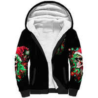 Skull Santa Girl Sherpa Hoodie Is This Jolly Enough - Wonder Print Shop