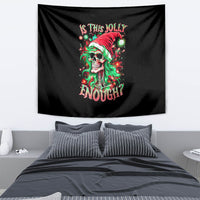 Skull Santa Girl Tapestry Is This Jolly Enough - Wonder Print Shop
