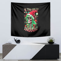 Skull Santa Girl Tapestry Is This Jolly Enough - Wonder Print Shop