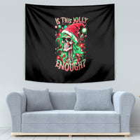 Skull Santa Girl Tapestry Is This Jolly Enough - Wonder Print Shop