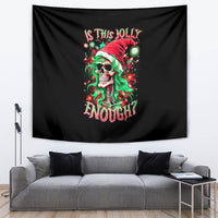 Skull Santa Girl Tapestry Is This Jolly Enough - Wonder Print Shop