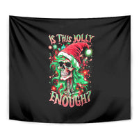 Skull Santa Girl Tapestry Is This Jolly Enough - Wonder Print Shop