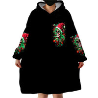 Skull Santa Girl Wearable Blanket Hoodie Is This Jolly Enough - Wonder Print Shop