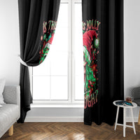 Skull Santa Girl Window Curtain Is This Jolly Enough - Wonder Print Shop