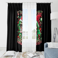 Skull Santa Girl Window Curtain Is This Jolly Enough - Wonder Print Shop