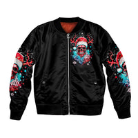 Skull Santa Claus Bomber Jacket It's Beginning To Look A Lot Like Fuck This - Wonder Print Shop