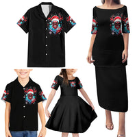 Skull Santa Claus Family Matching Puletasi Dress and Hawaiian Shirt It's Beginning To Look A Lot Like Fuck This - Wonder Print Shop