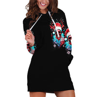 Skull Santa Claus Hoodie Dress It's Beginning To Look A Lot Like Fuck This - Wonder Print Shop