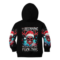 Skull Santa Claus Kid Hoodie It's Beginning To Look A Lot Like Fuck This - Wonder Print Shop