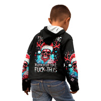 Skull Santa Claus Kid Hoodie It's Beginning To Look A Lot Like Fuck This - Wonder Print Shop