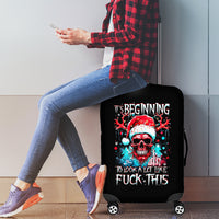 Skull Santa Claus Luggage Cover It's Beginning To Look A Lot Like Fuck This - Wonder Print Shop