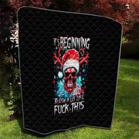Skull Santa Claus Quilt It's Beginning To Look A Lot Like Fuck This - Wonder Print Shop