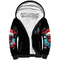 Skull Santa Claus Sherpa Hoodie It's Beginning To Look A Lot Like Fuck This - Wonder Print Shop